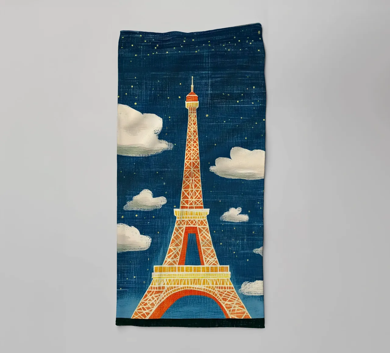 Torre Eiffel di notte asciugamano da bagno da Curious Canvas