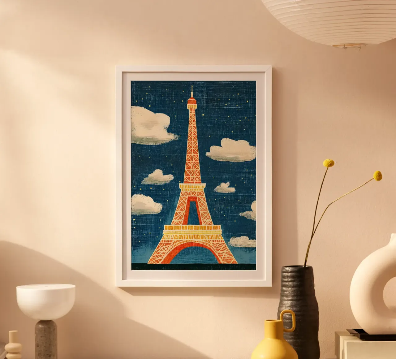 Torre Eiffel di notte carta hahnemühle da Curious Canvas