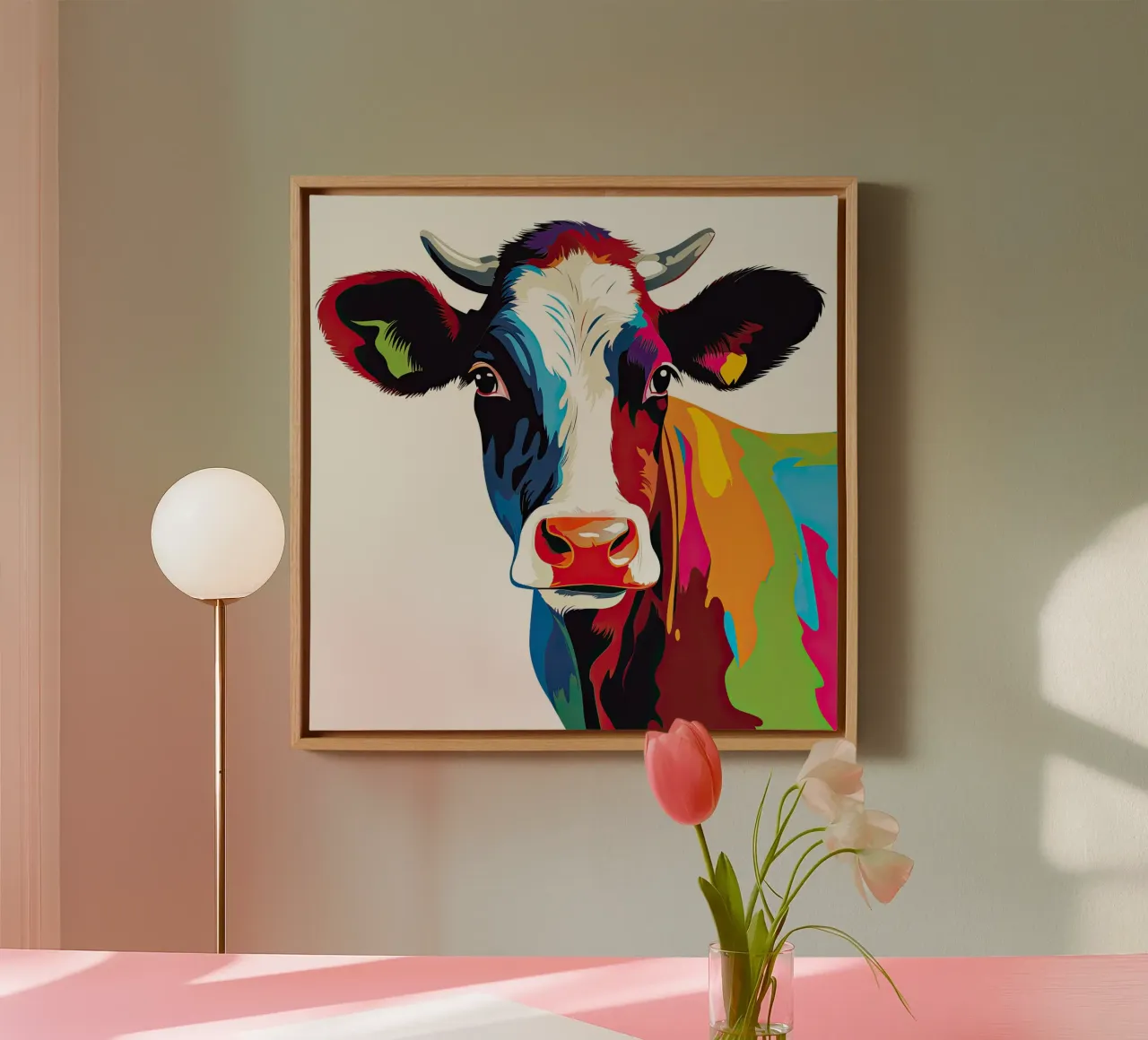 Muurkunst van Imagine canvas met Baklijst van Imagine