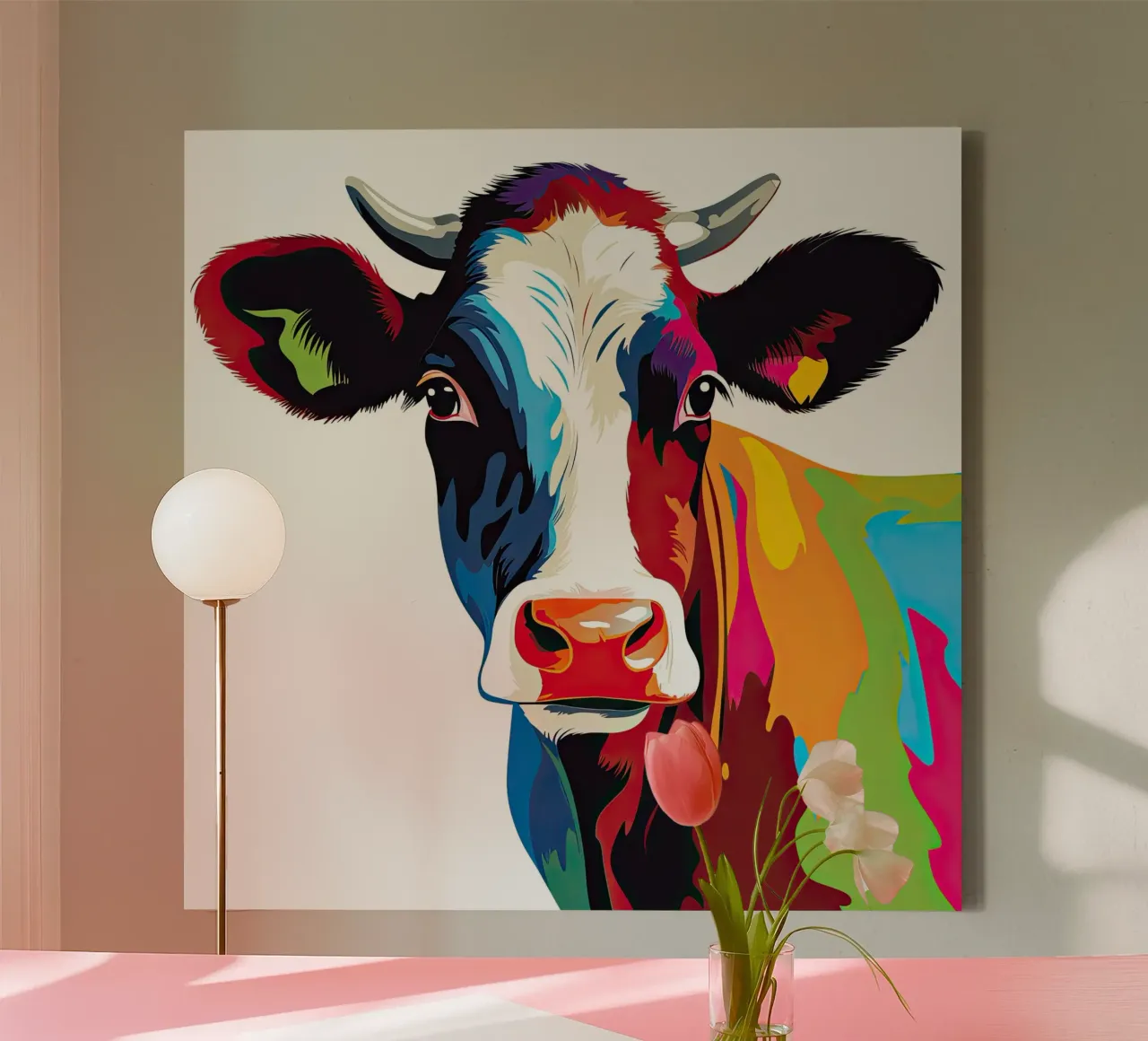 Muurkunst van Imagine canvas met Baklijst van Imagine
