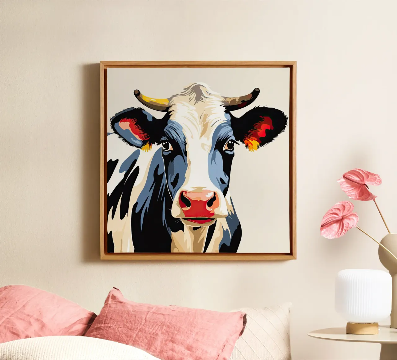 Muurkunst van Imagine canvas met Baklijst van Imagine