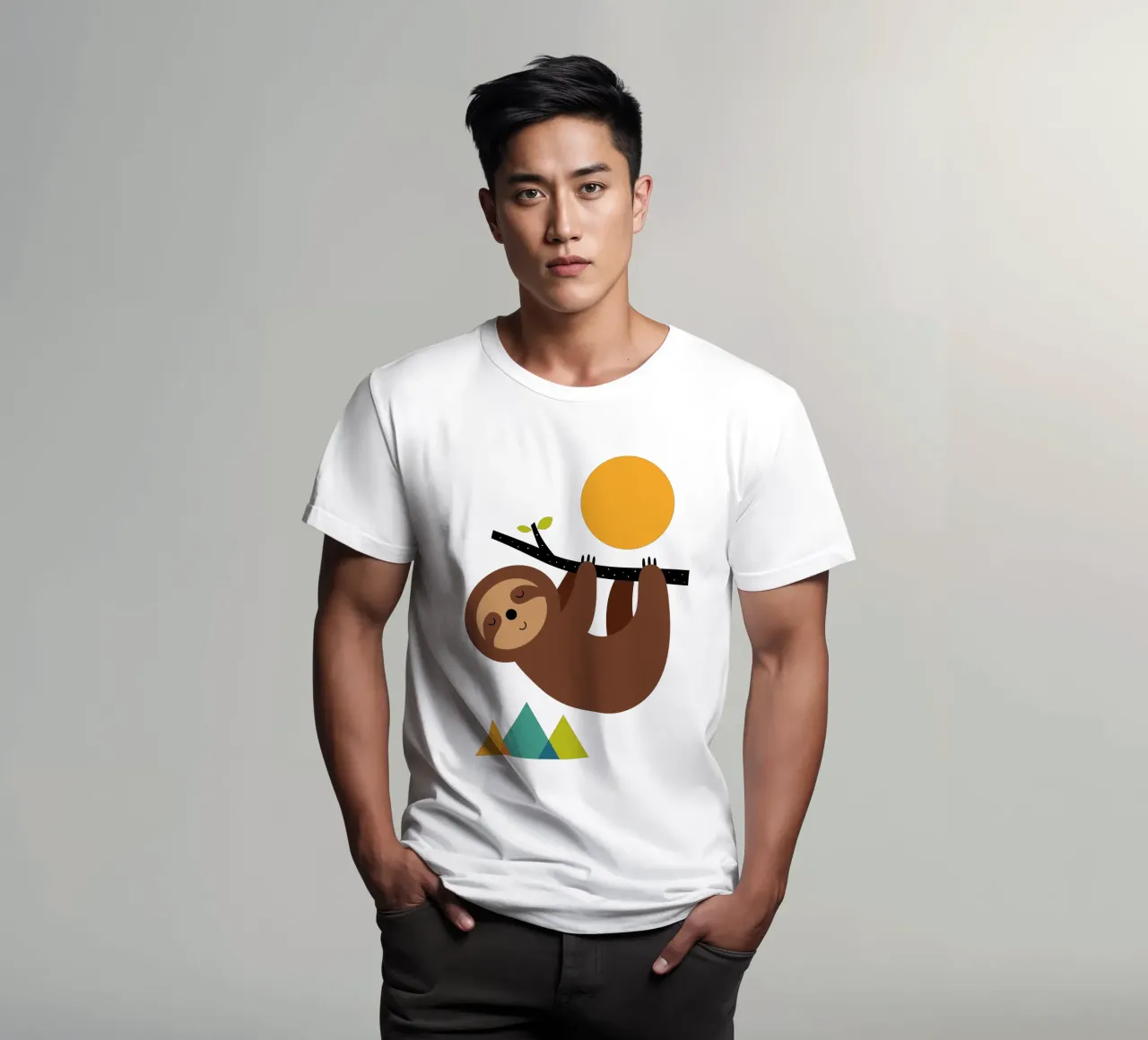 Mantenere la calma e vivere lentamente t-shirt da Andy Westface