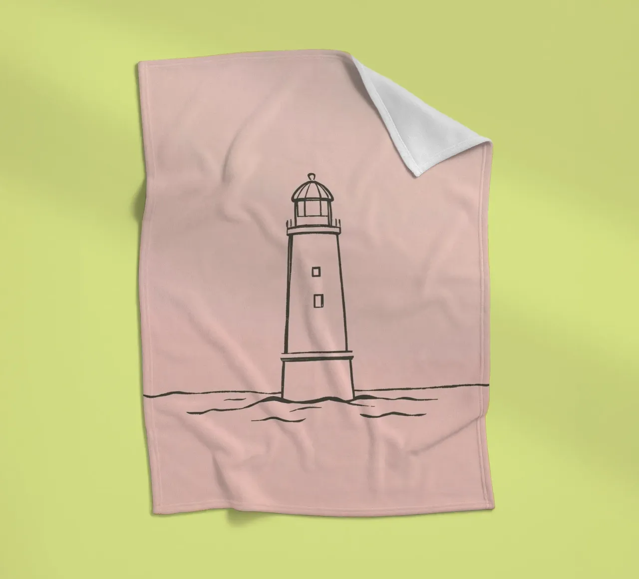 Faro alto nelle acque calme al crepuscolo coperta in pile da DesignDoodle