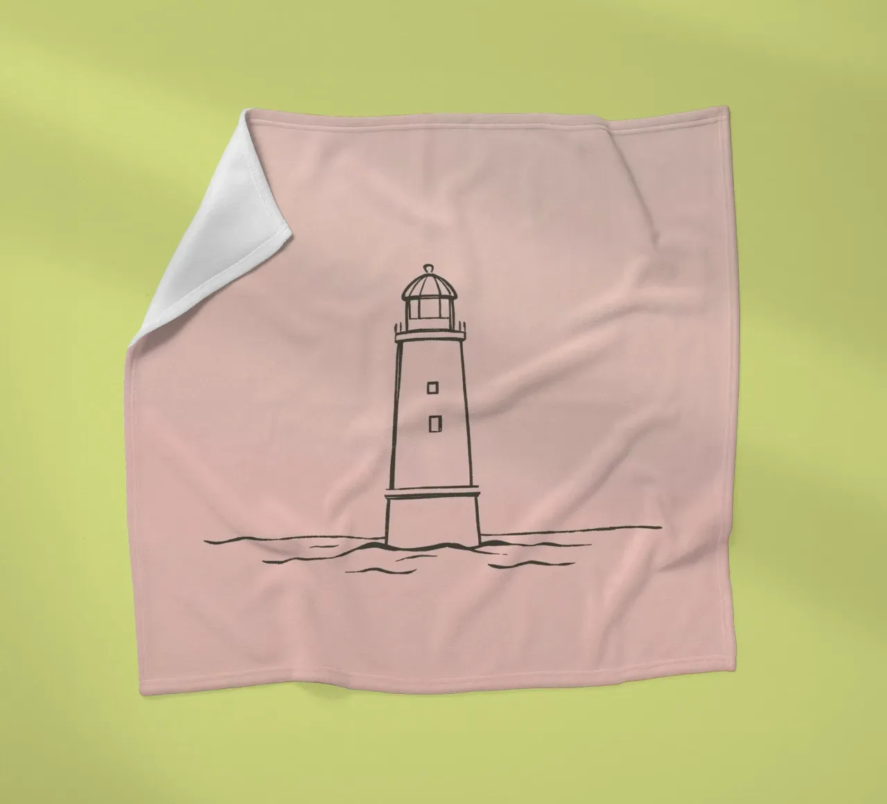 Faro alto nelle acque calme al crepuscolo coperta in pile da DesignDoodle