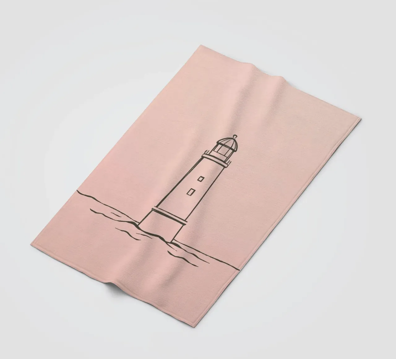 Faro alto nelle acque calme al crepuscolo coperta in pile da DesignDoodle