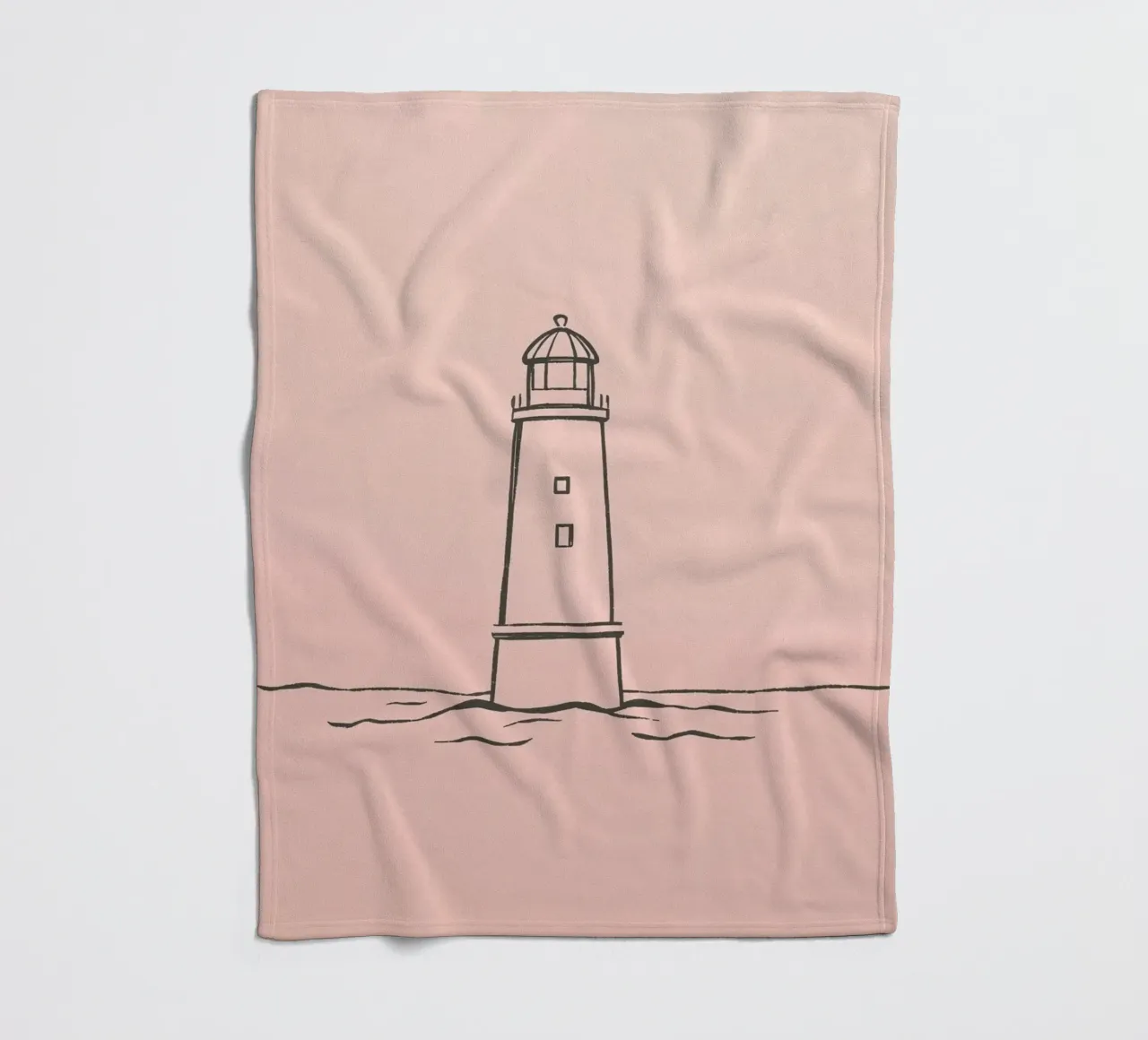 Faro alto nelle acque calme al crepuscolo coperta in pile da DesignDoodle