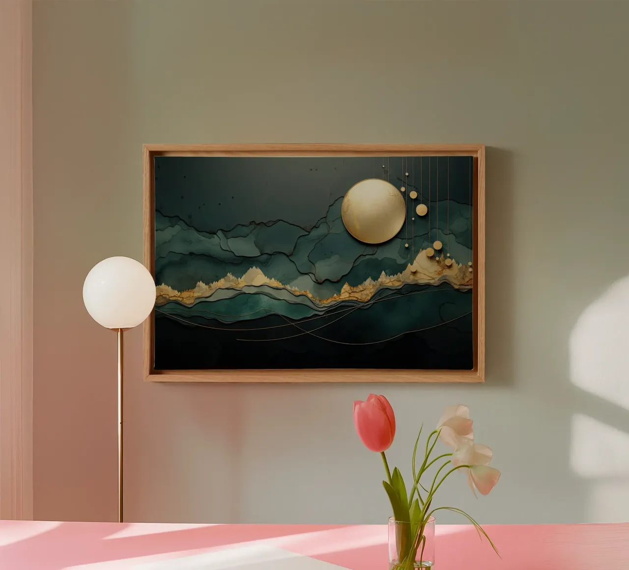 Muurkunst van Imagine canvas met Baklijst van Imagine