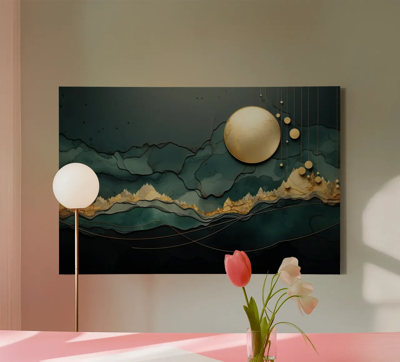 Muurkunst van Imagine canvas met Baklijst van Imagine