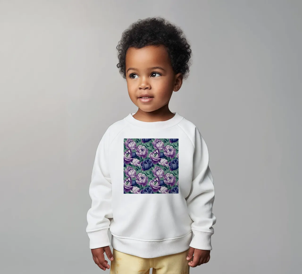 Peonie antiche felpa neonato da Nina May Design Studio