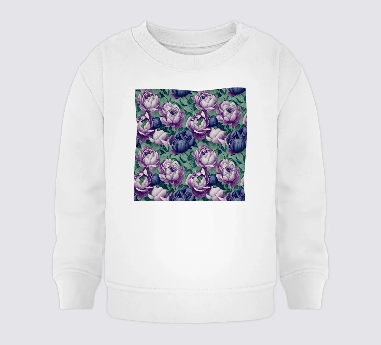 Peonie antiche felpa neonato da Nina May Design Studio