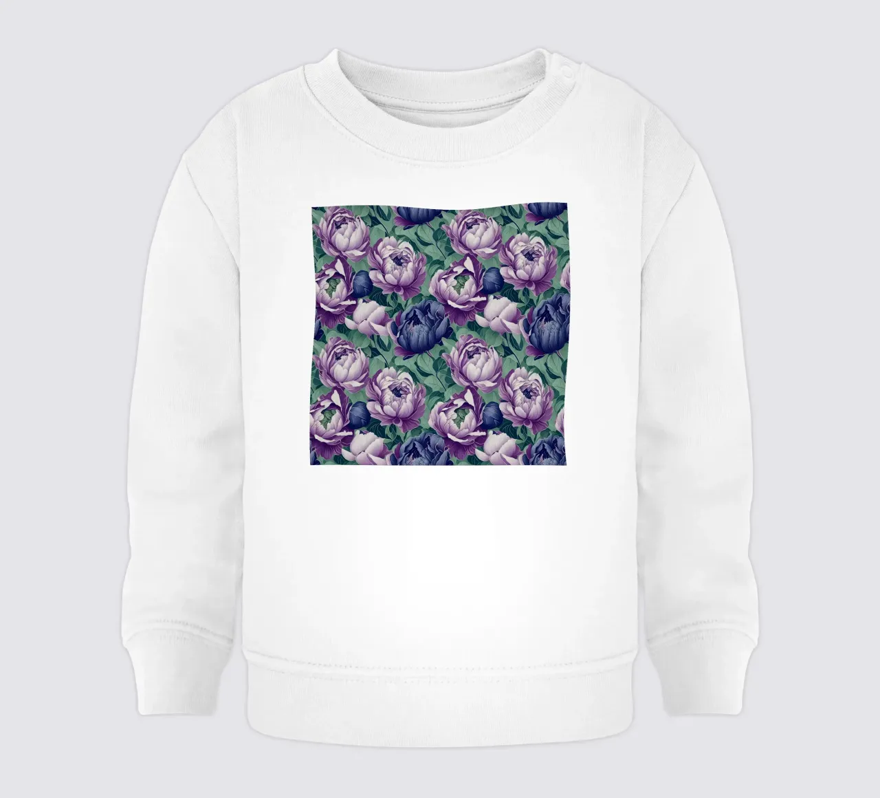 Peonie antiche felpa neonato da Nina May Design Studio