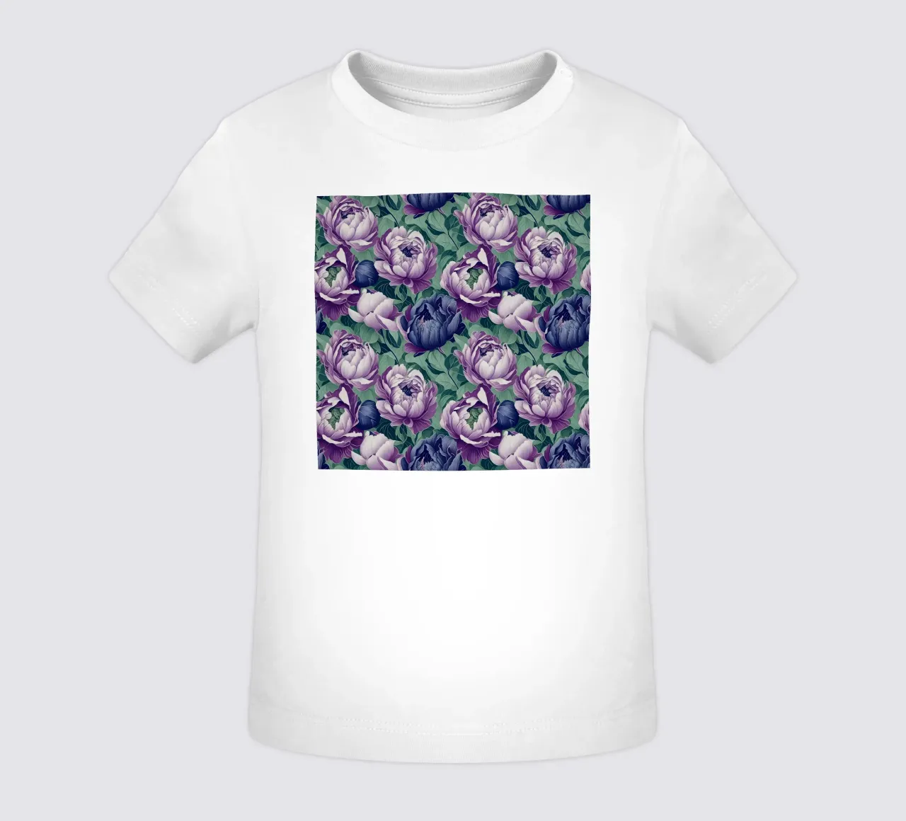 Peonie antiche maglietta neonato da Nina May Design Studio