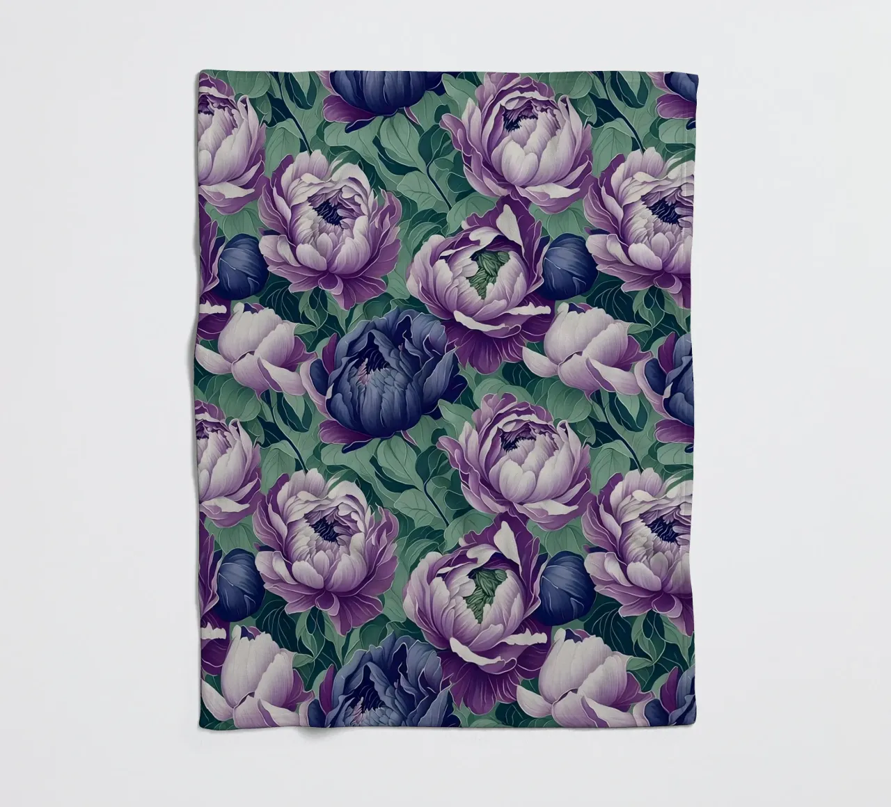 Peonie antiche coperta in pile da Nina May Design Studio