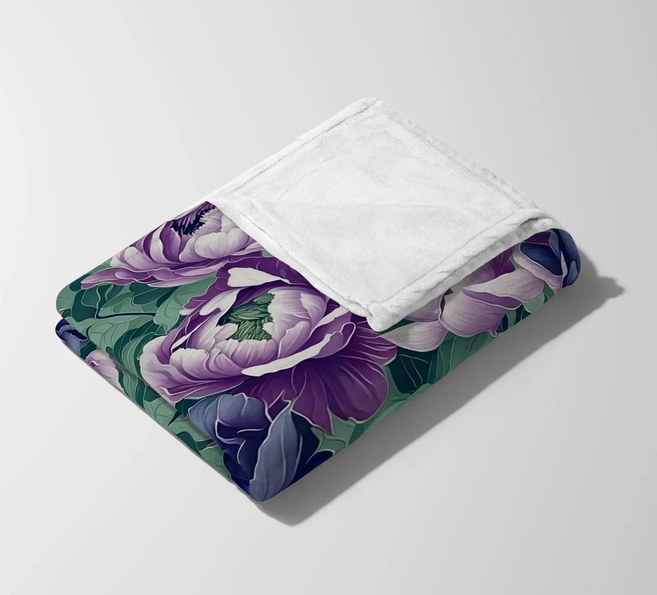Peonie antiche coperta in pile da Nina May Design Studio