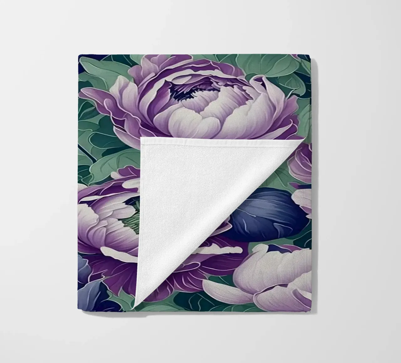 Peonie antiche telo mare da Nina May Design Studio