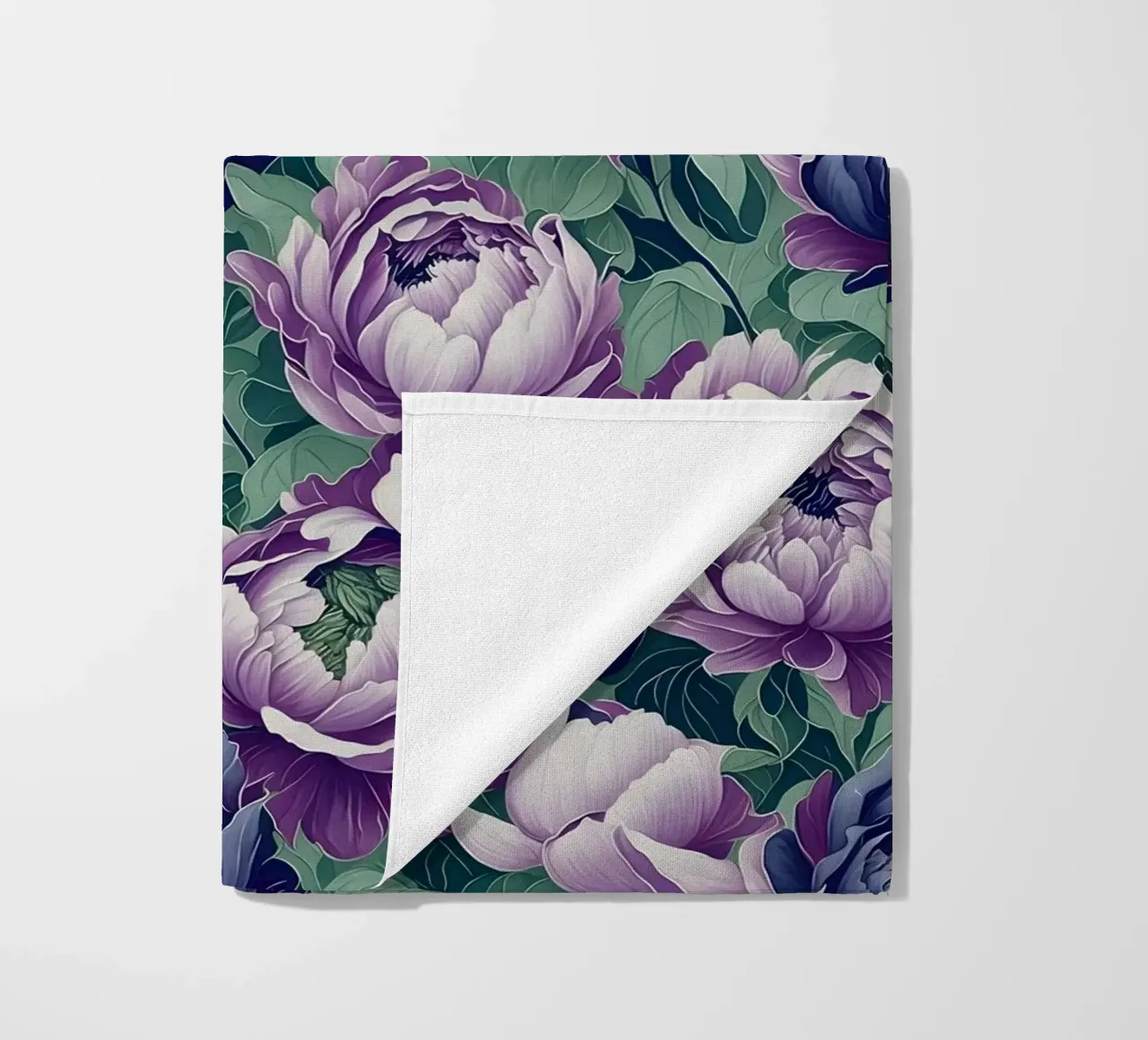 Peonie antiche telo mare da Nina May Design Studio