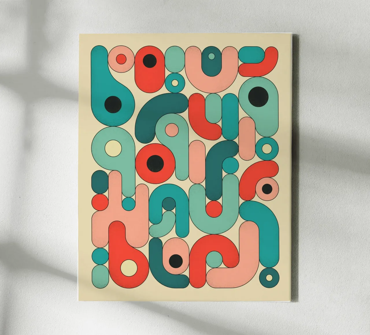 GEOMETRICS 5 canvas with Floater frame by Jazzberry Blue