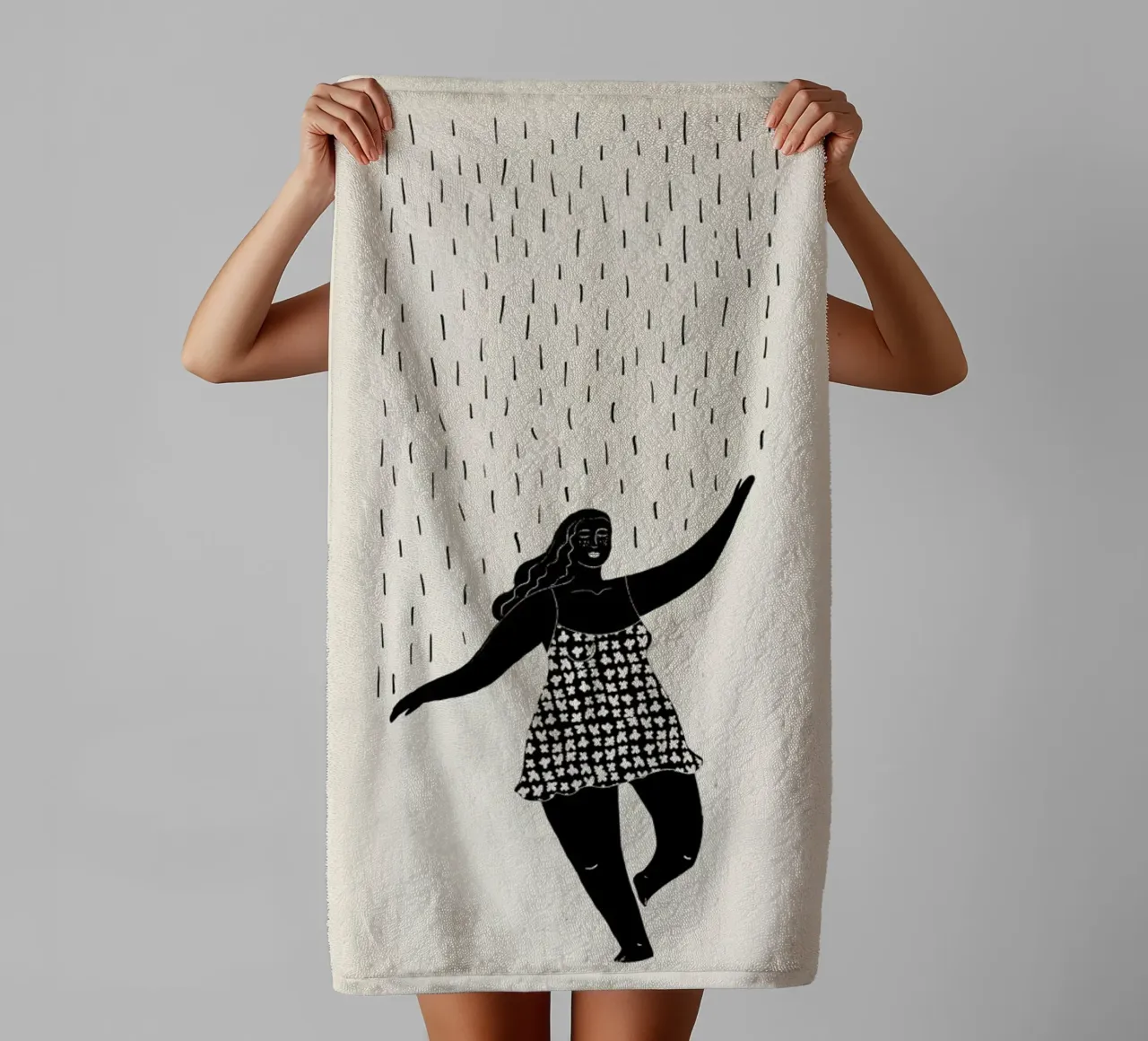 Dancing in the Rain 2 asciugamano da bagno da Graphite