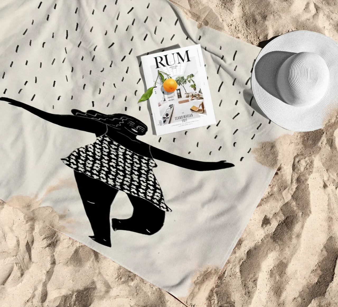 Dancing in the Rain 2 beach towel by Graphite