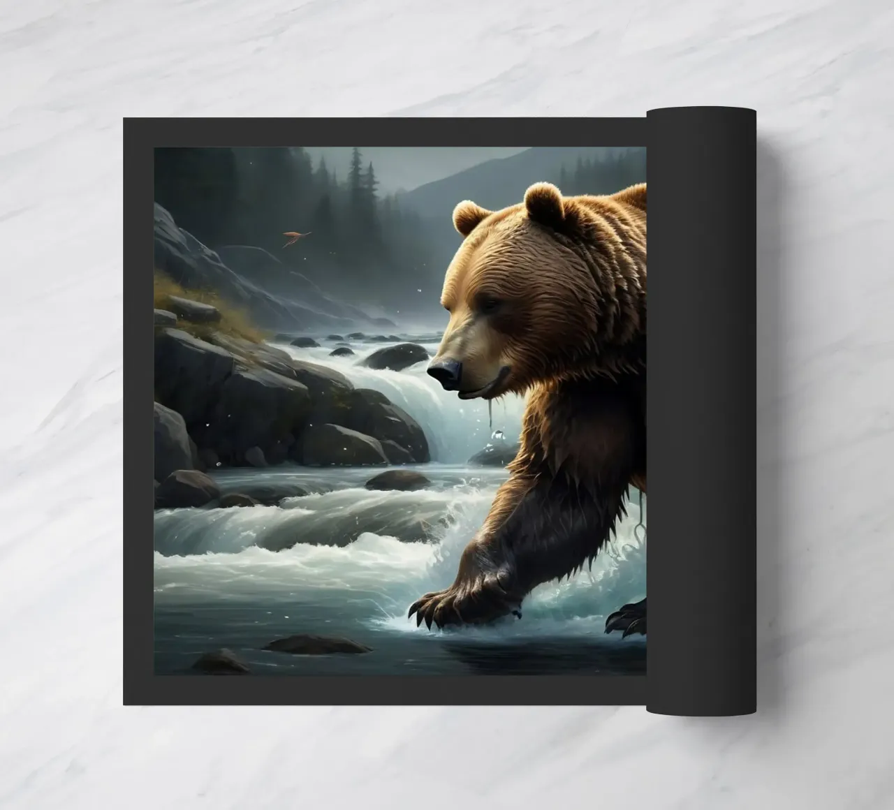 Orso bruno in un fiume di montagna zerbino da Wild Beauty