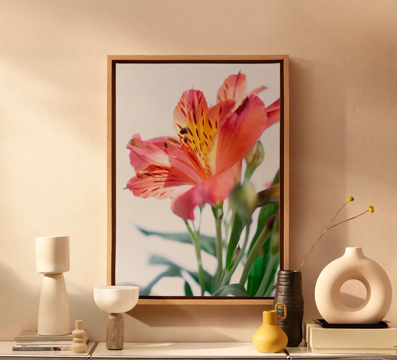 flora studies #7 canvas met Baklijst van rafael campezato