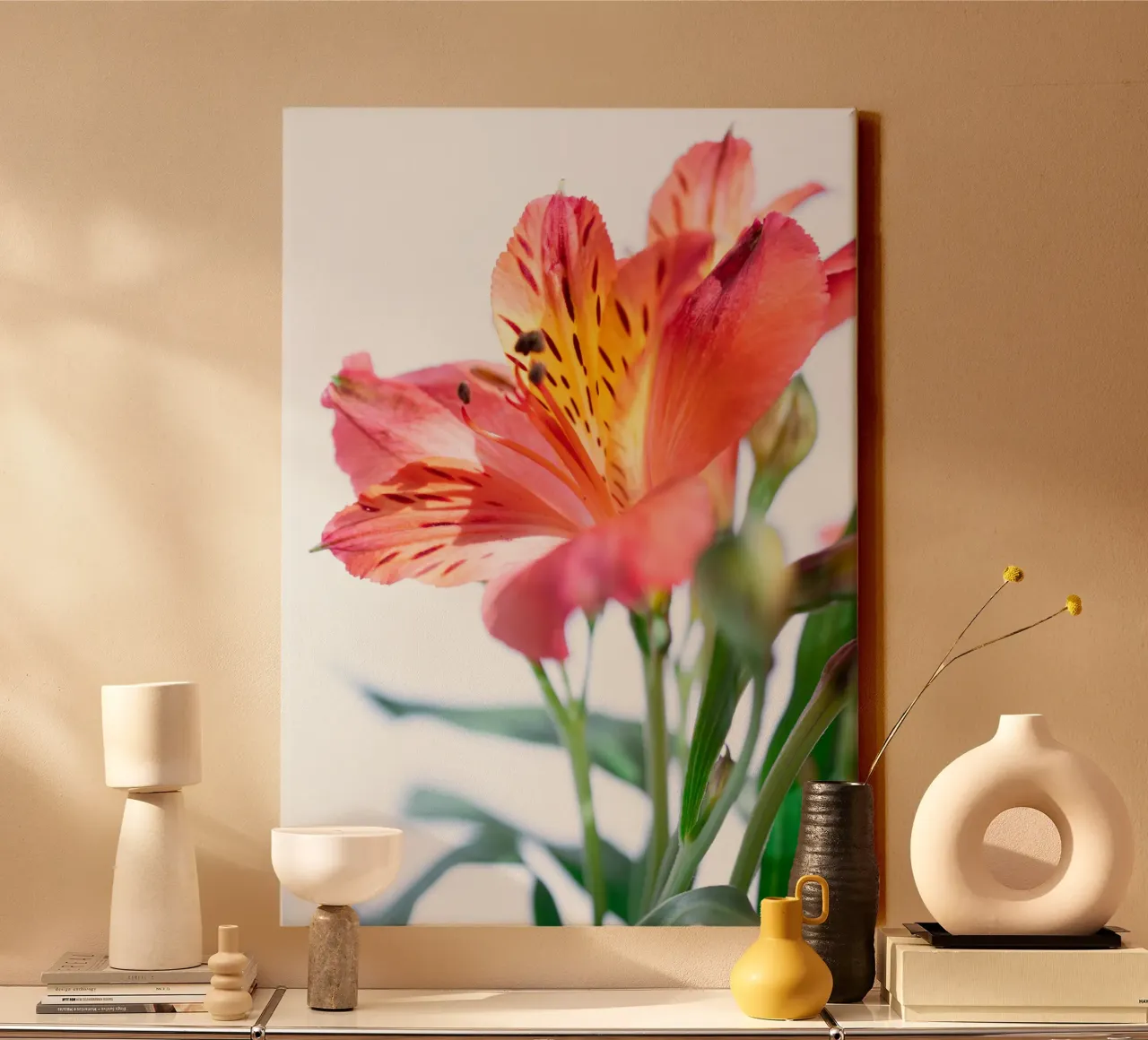 flora studies #7 canvas met Baklijst van rafael campezato