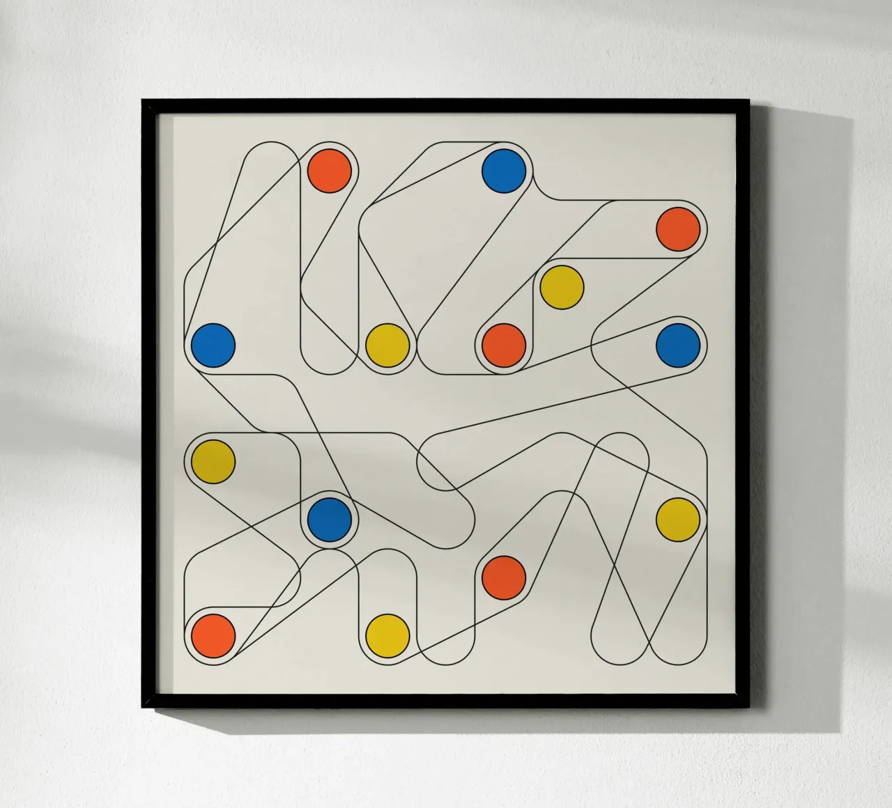 TANGENTE poster con telaio in legno da Jazzberry Blue