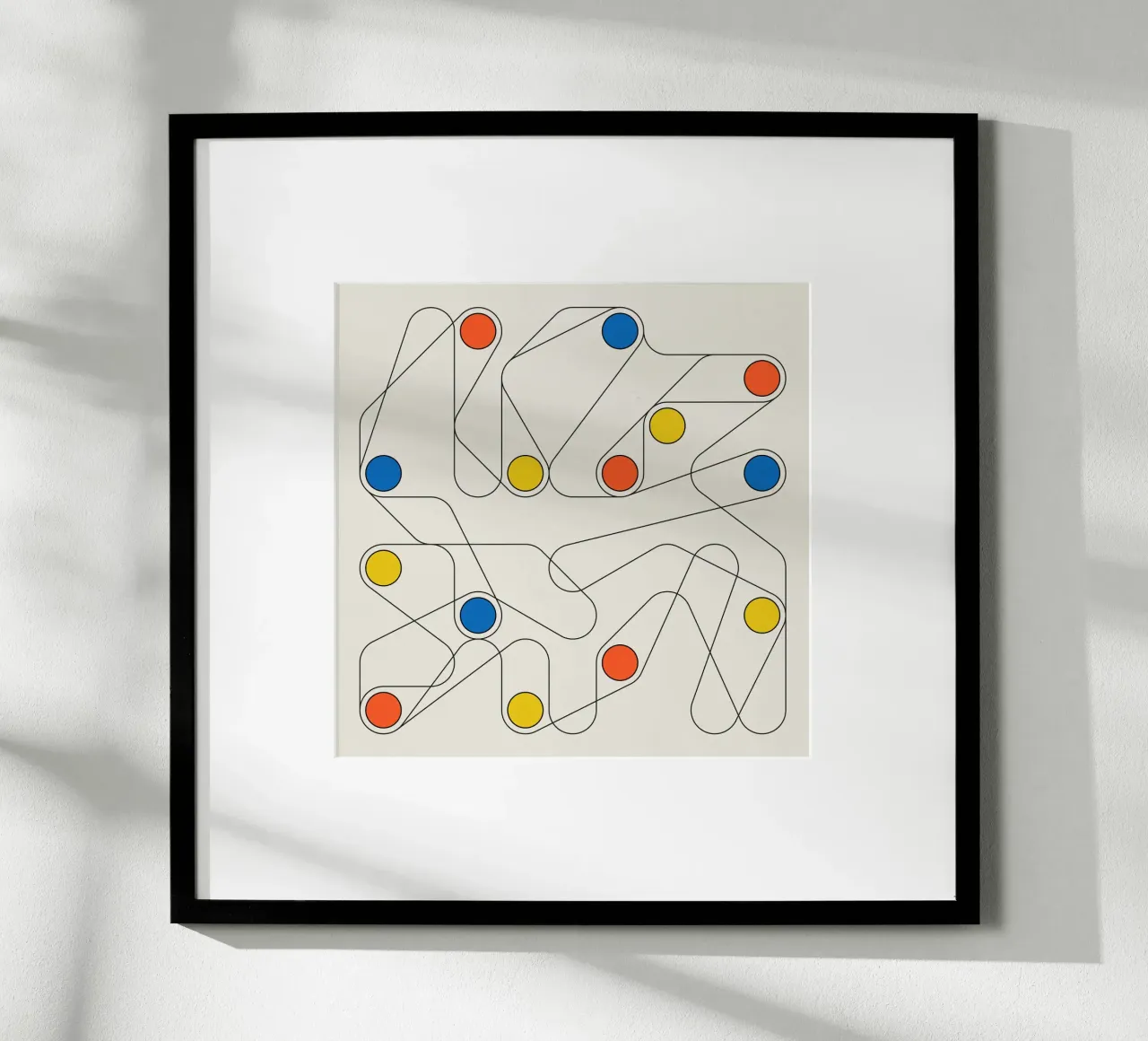 TANGENTE poster con telaio in legno da Jazzberry Blue