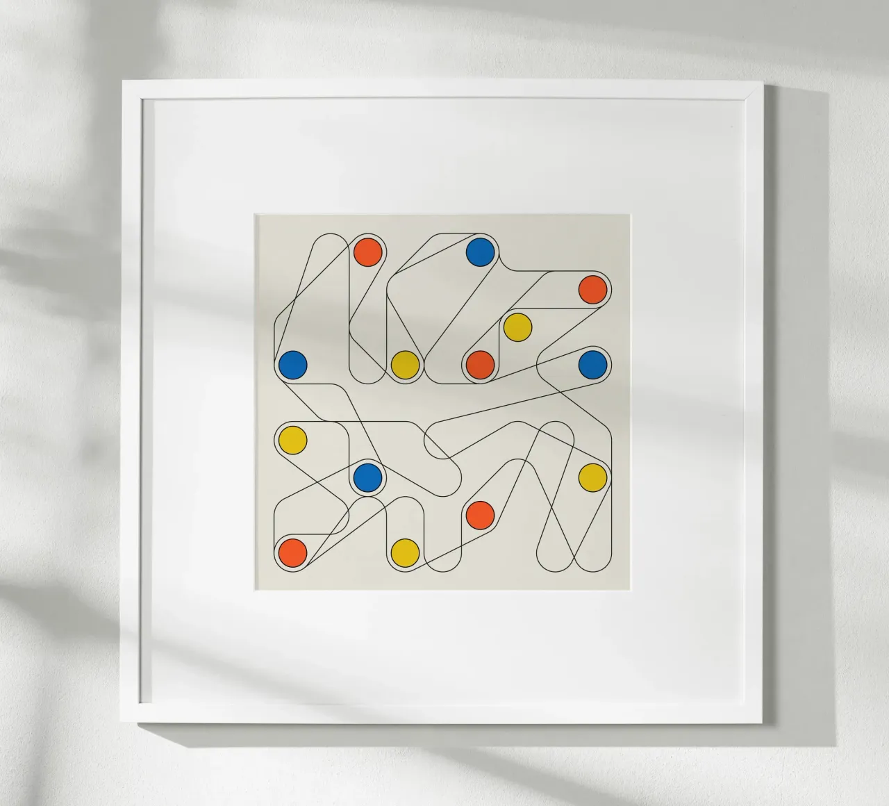 TANGENTE poster con telaio in legno da Jazzberry Blue
