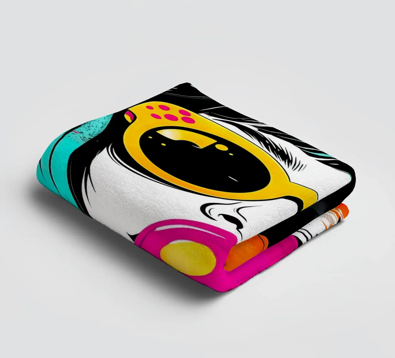 Ragazza pop art con gomma da masticare asciugamano da bagno da 🎁 ARTVI-SHOP