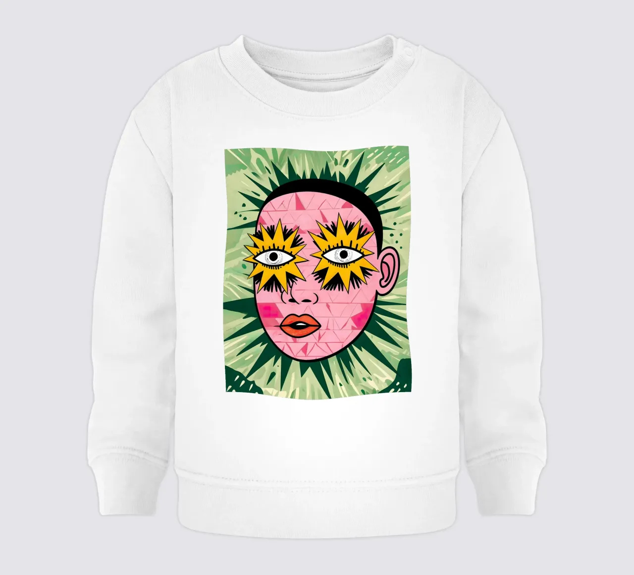 Ritratto astratto con occhi di stella felpa neonato da ARTVI-SHOP