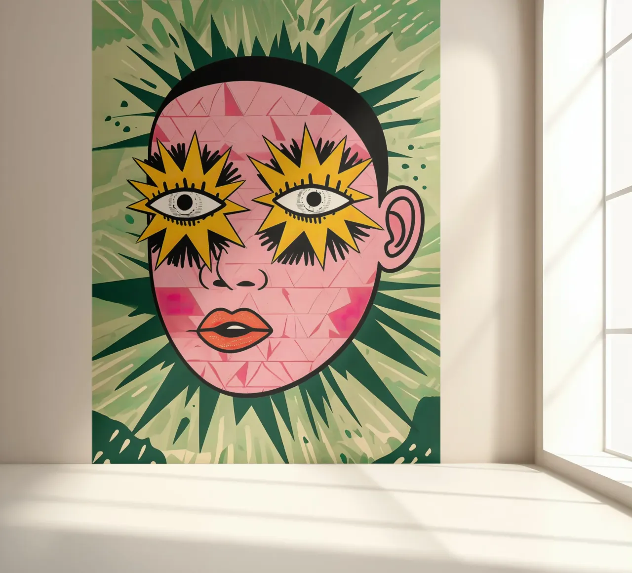Abstract Portrait with Star Eyes photo wallpaper by 🎁 ARTVI-SHOP