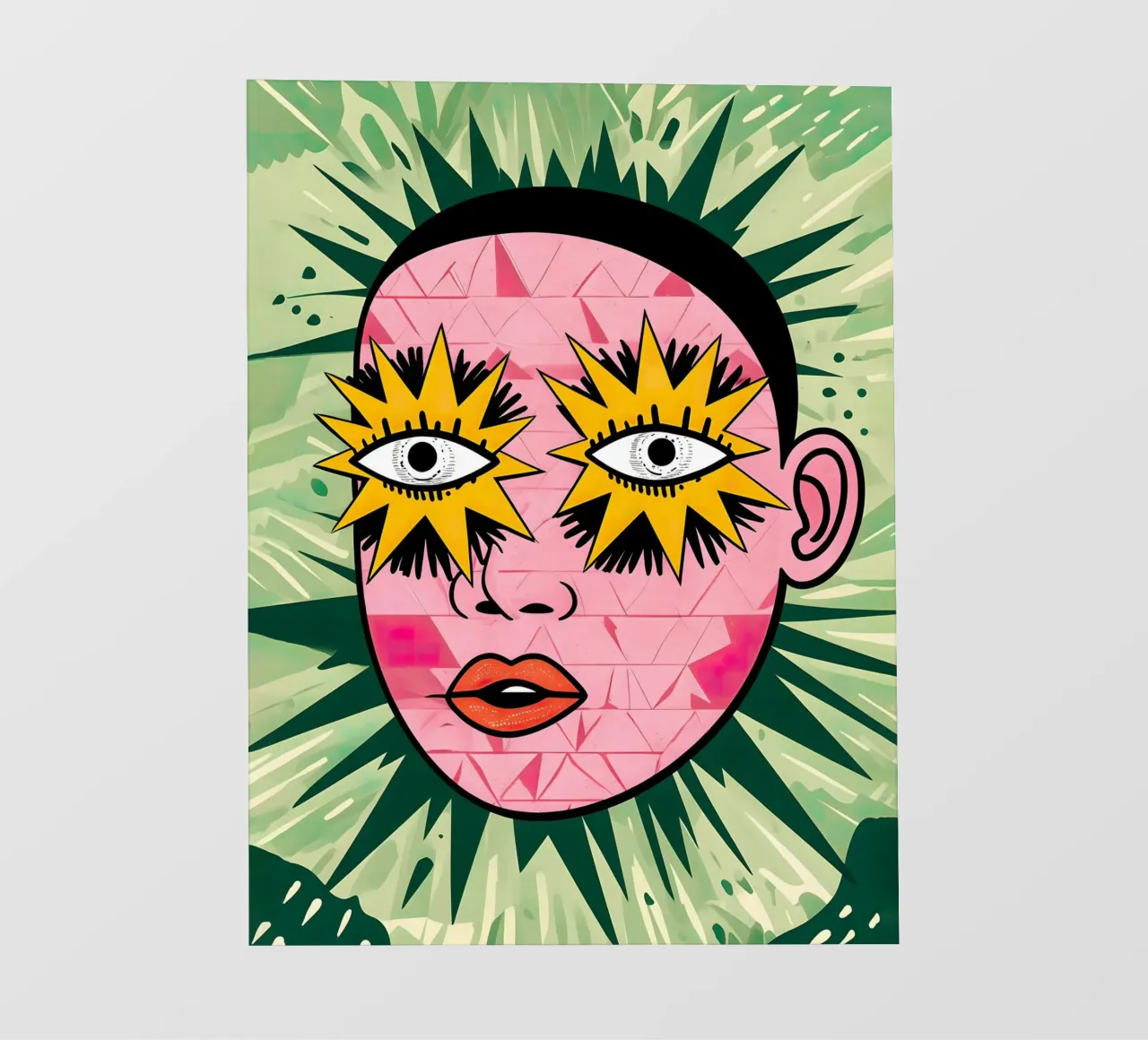 Abstract Portrait with Star Eyes photo wallpaper by 🎁 ARTVI-SHOP