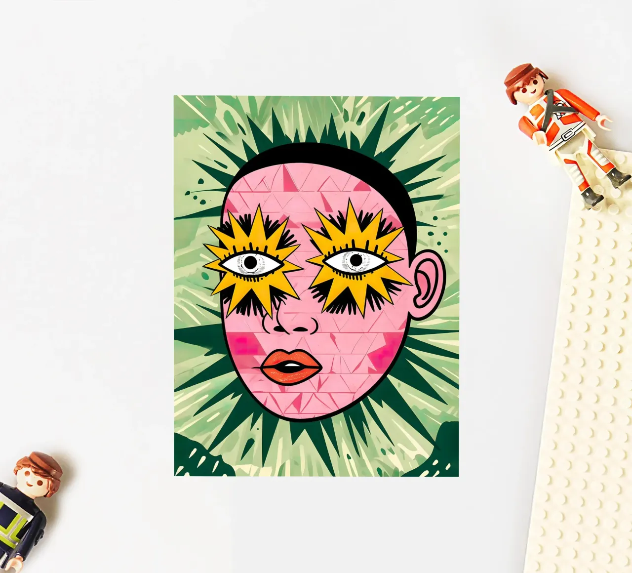 Abstract Portrait with Star Eyes sticker by 🎁 ARTVI-SHOP