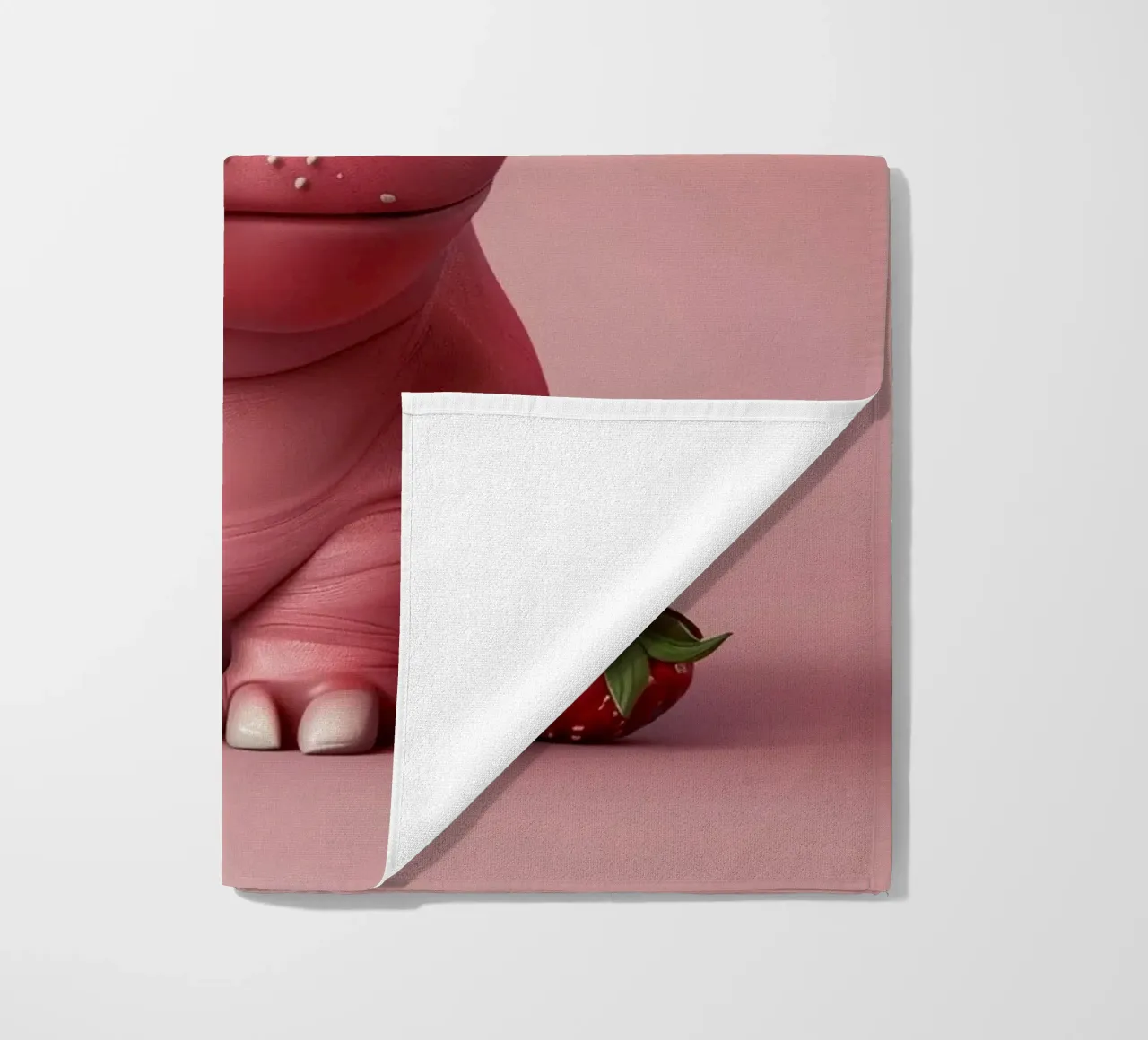 Strawberry Hippo Strandtuch von wonderfolk