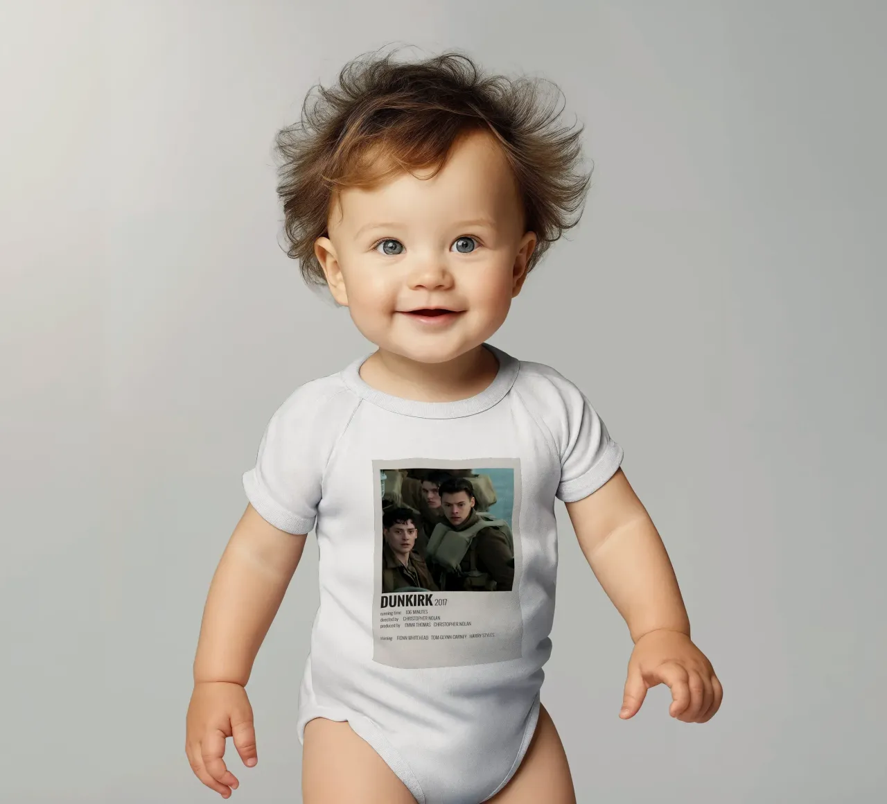DUNKIRK 2017 short-sleeve baby romper by MVFminimalist