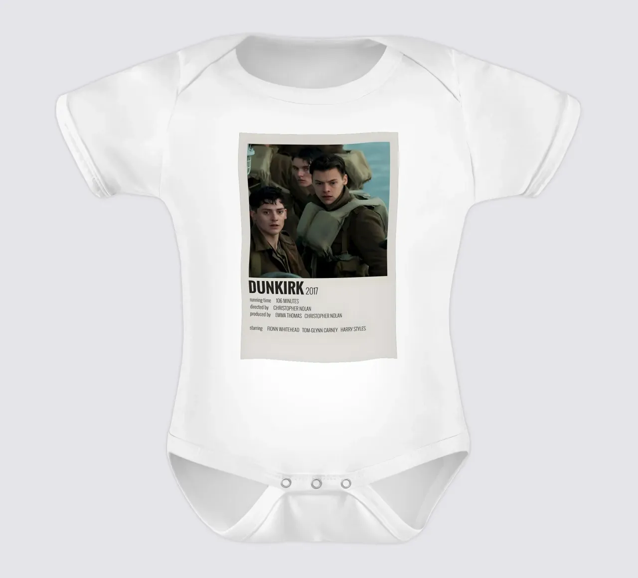 DUNKIRK 2017 short-sleeve baby romper by MVFminimalist