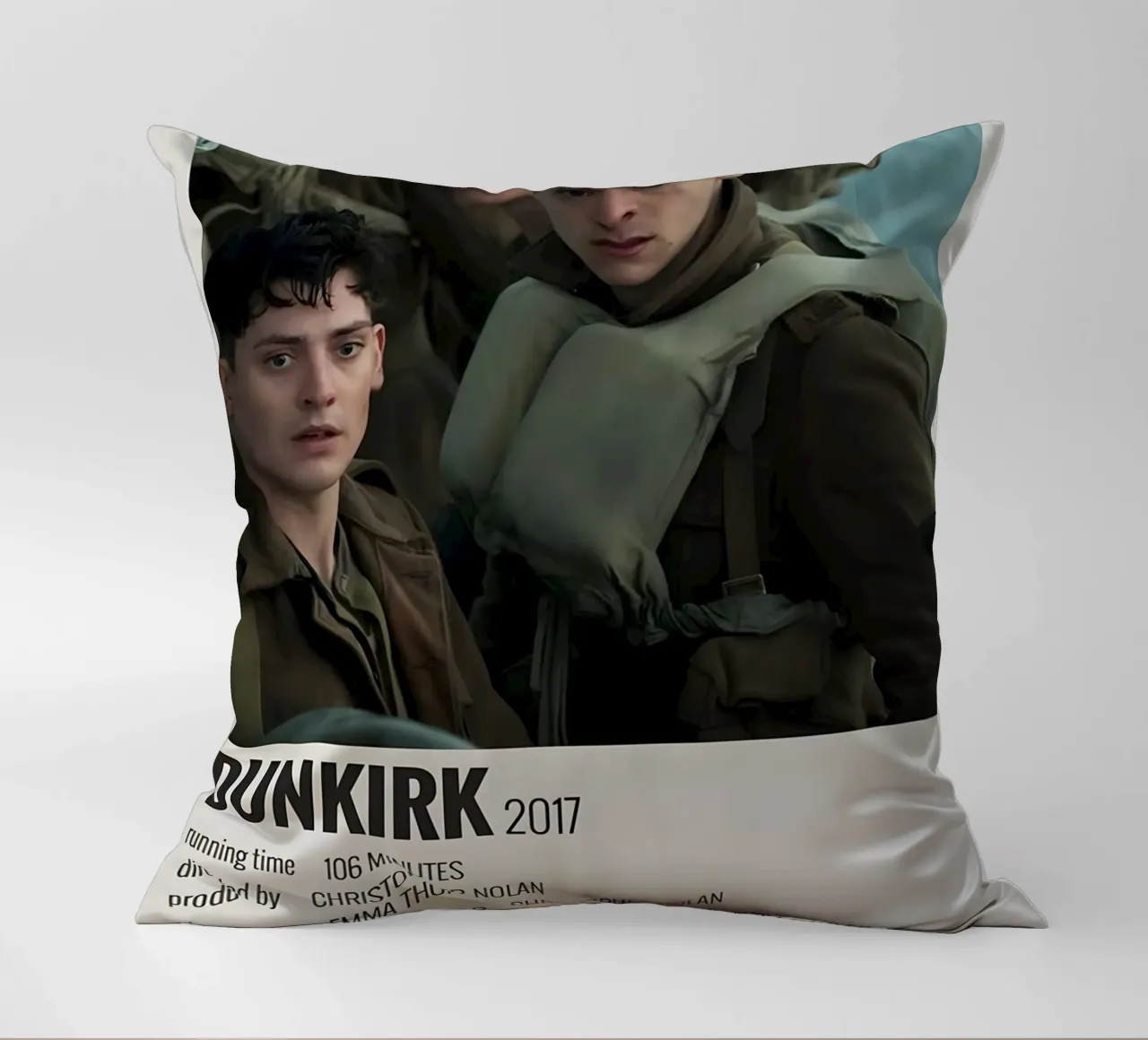 DUNKIRK 2017 decorative cushion by MVFminimalist
