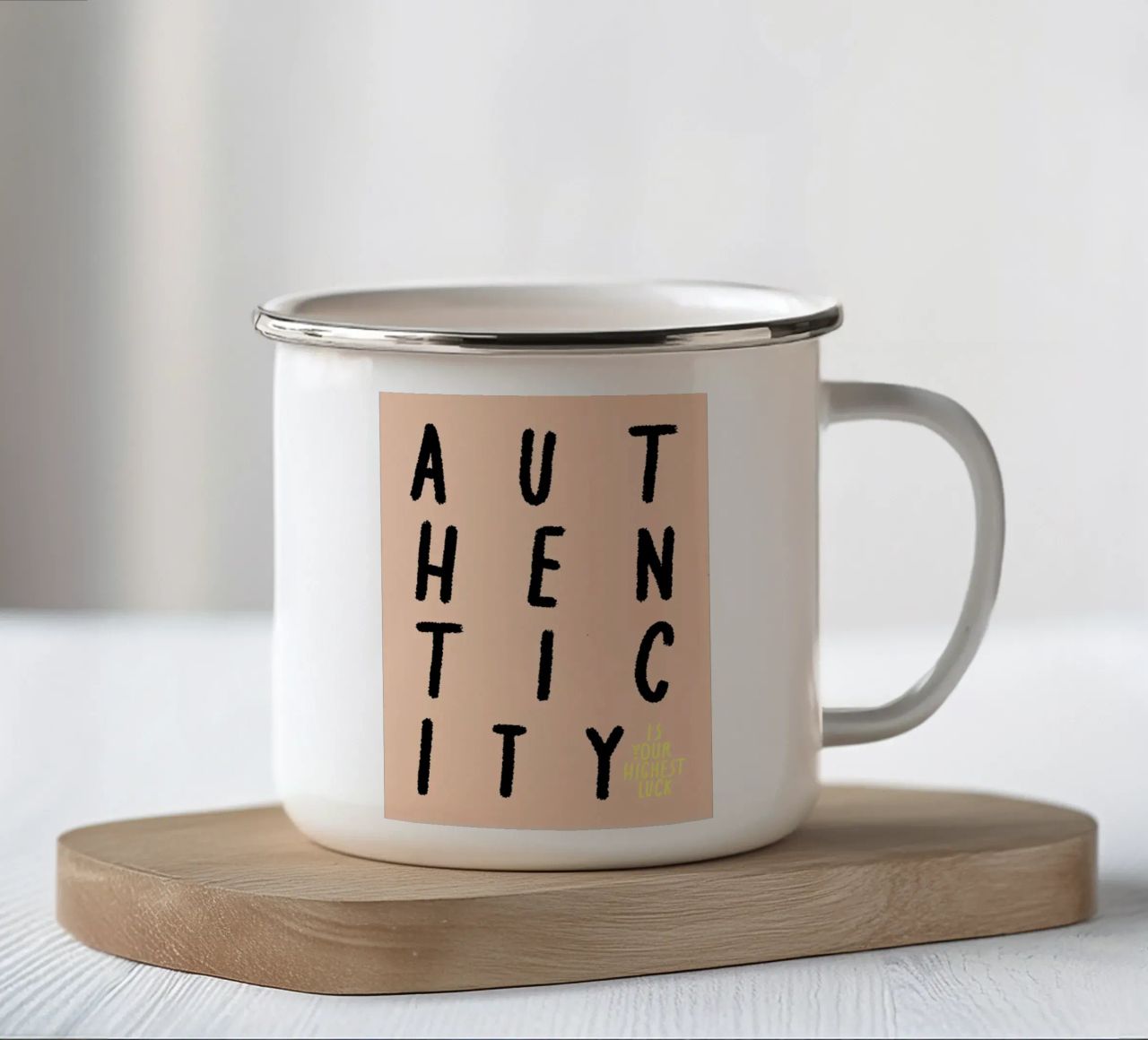 Authenticity. tazza in smalto da FRICKE DESIGN
