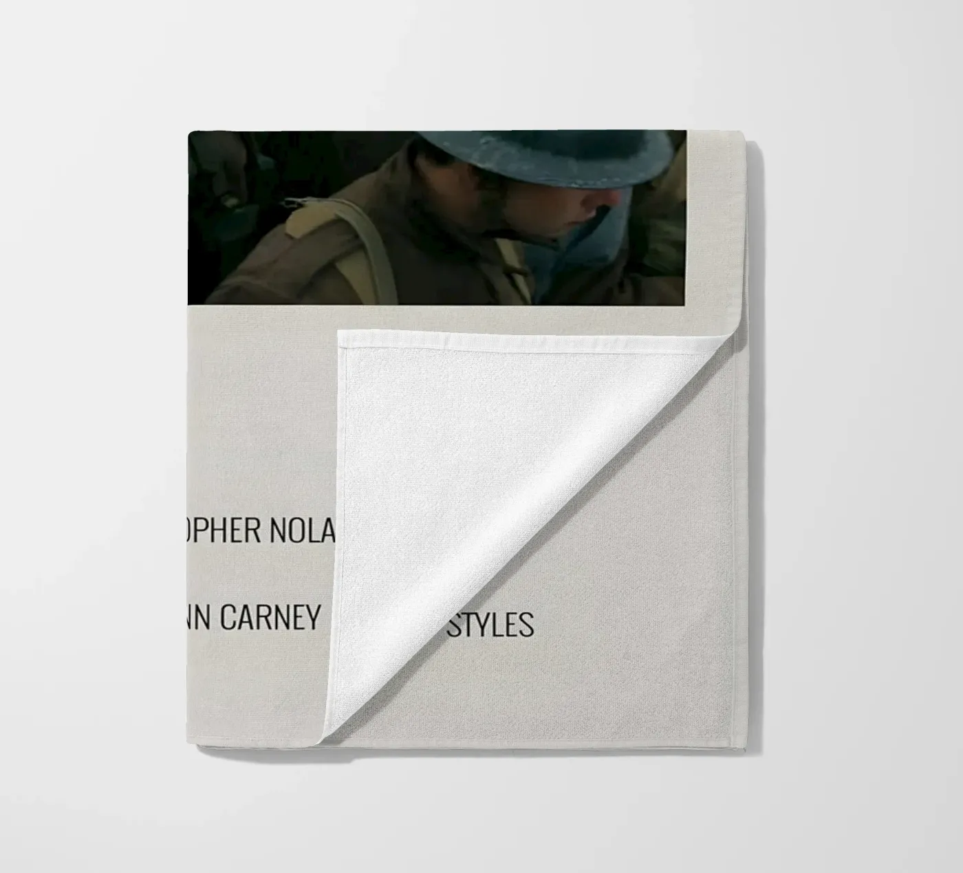 DUNKIRK 2017 beach towel by MVFminimalist