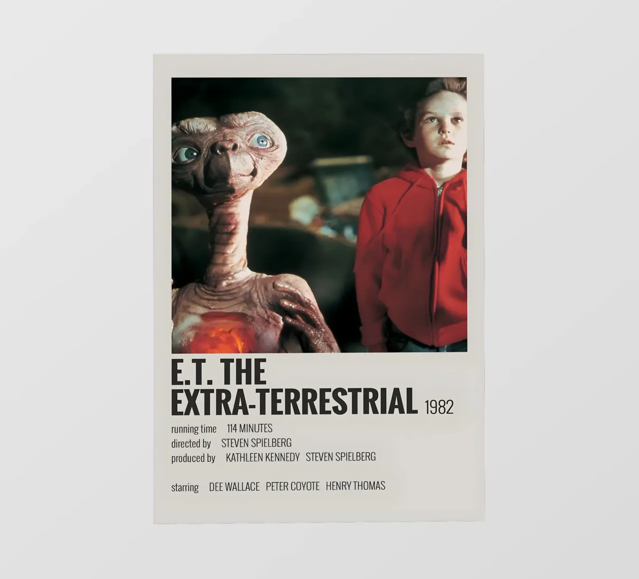 E.T. THE EXTRA-TERRESTRIAL 1982 pellicola backlit da MVFminimalist