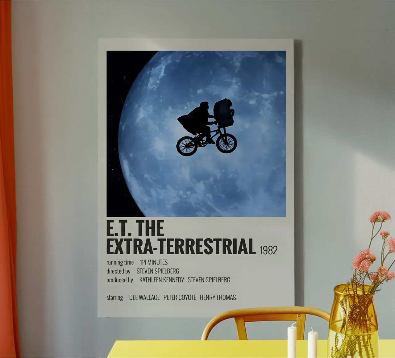 E.T. THE EXTRA-TERRESTRIAL 1982 tela con Cornice a cassetta da MVFminimalist
