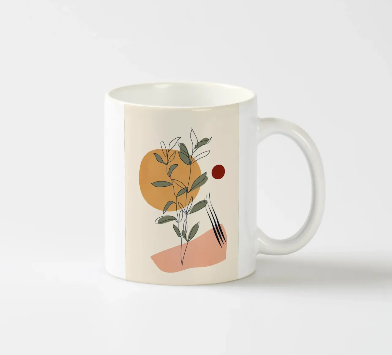 Minimal Line Young Leaves tazza in ceramica da Flow Line