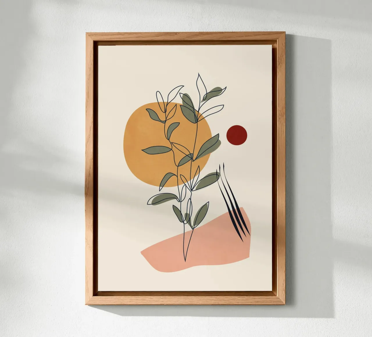 Minimal Line Young Leaves forex plate by Flow Line