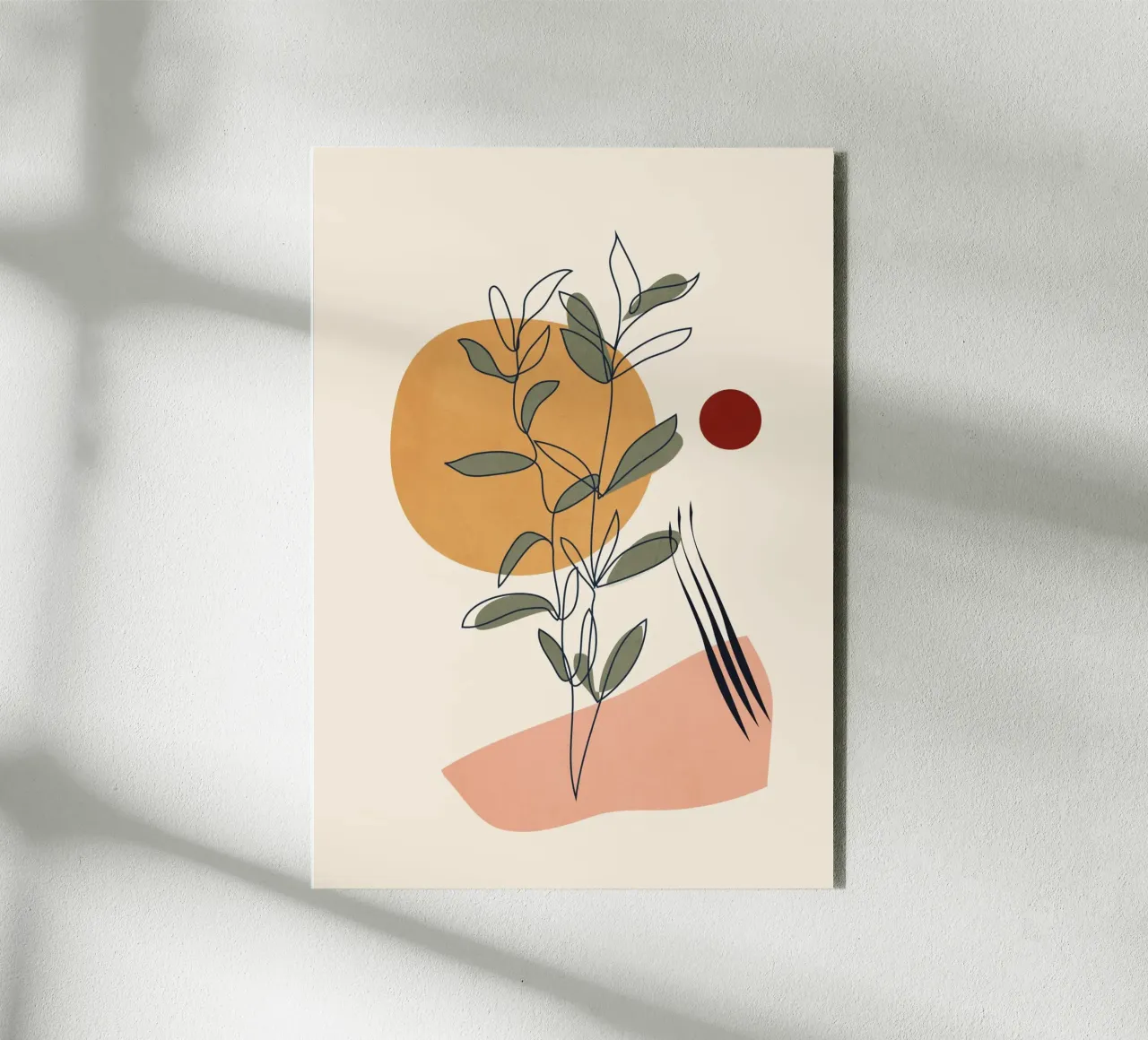 Minimal Line Young Leaves forex plate by Flow Line