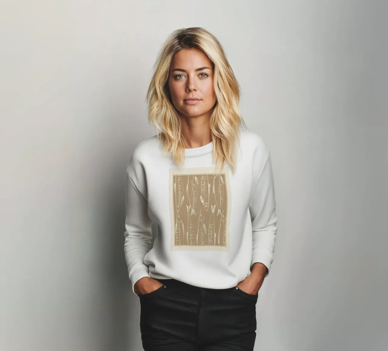 Minimalist Fish 2 felpa da Flow Line