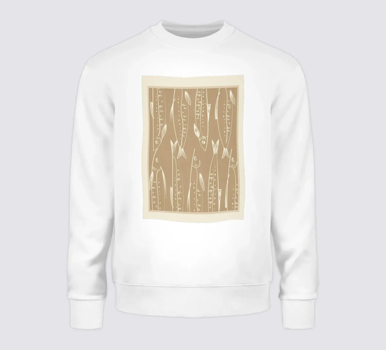 Minimalist Fish 2 sweatshirt by Flow Line