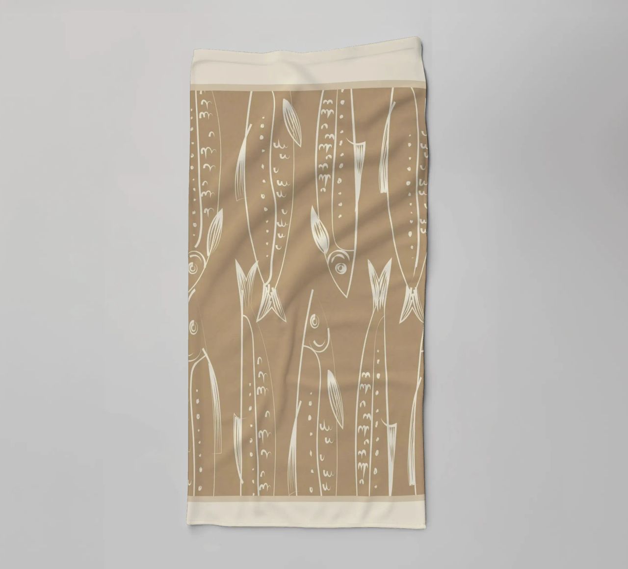 Minimalist Fish 2 towel by Flow Line
