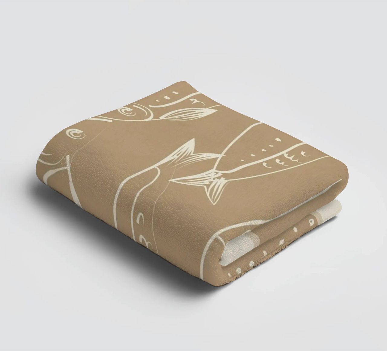 Minimalist Fish 2 towel by Flow Line