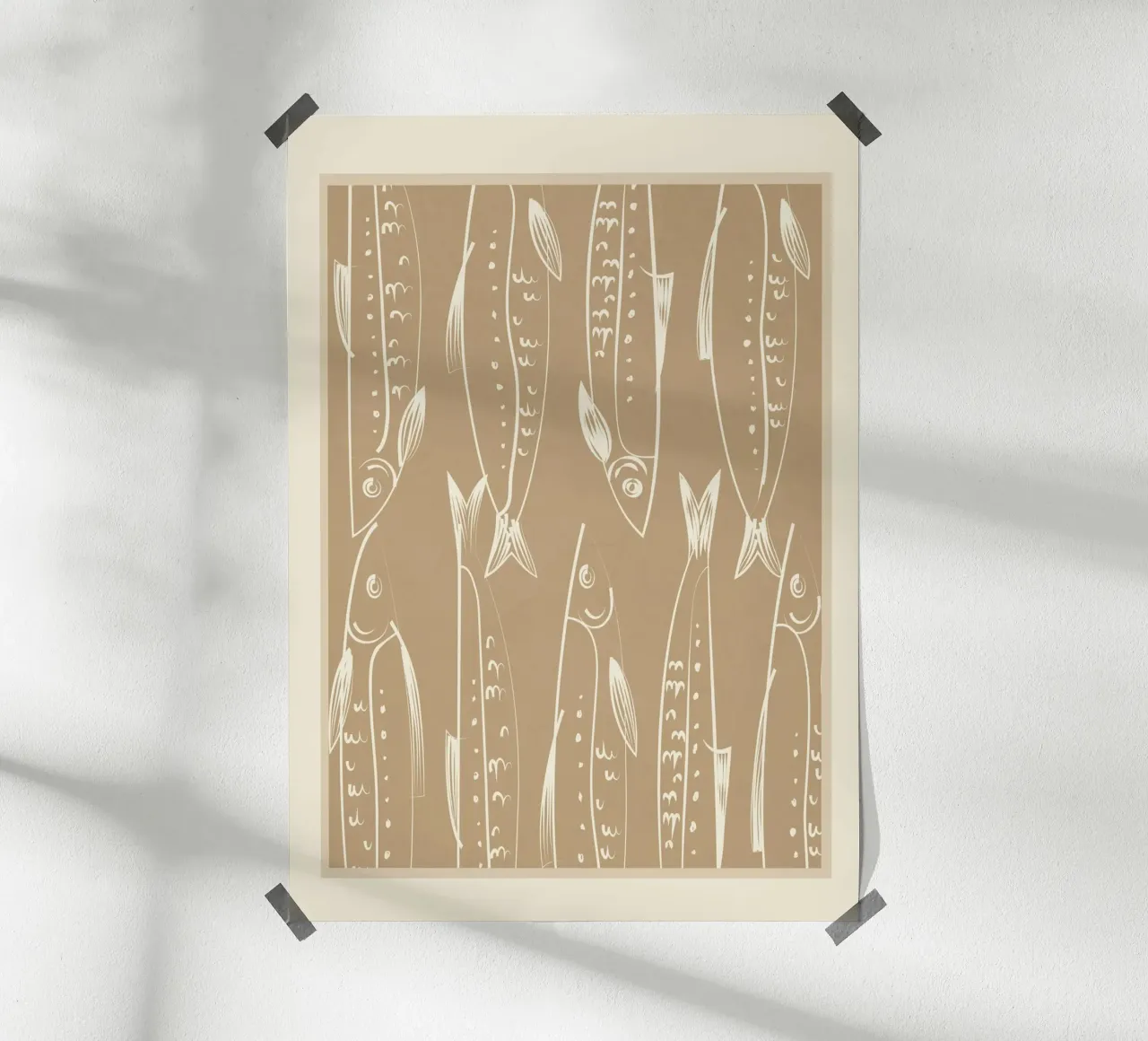 Minimalist Fish 2 poster da Flow Line